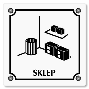Sklep, 80x80mm, bílá, Kansas